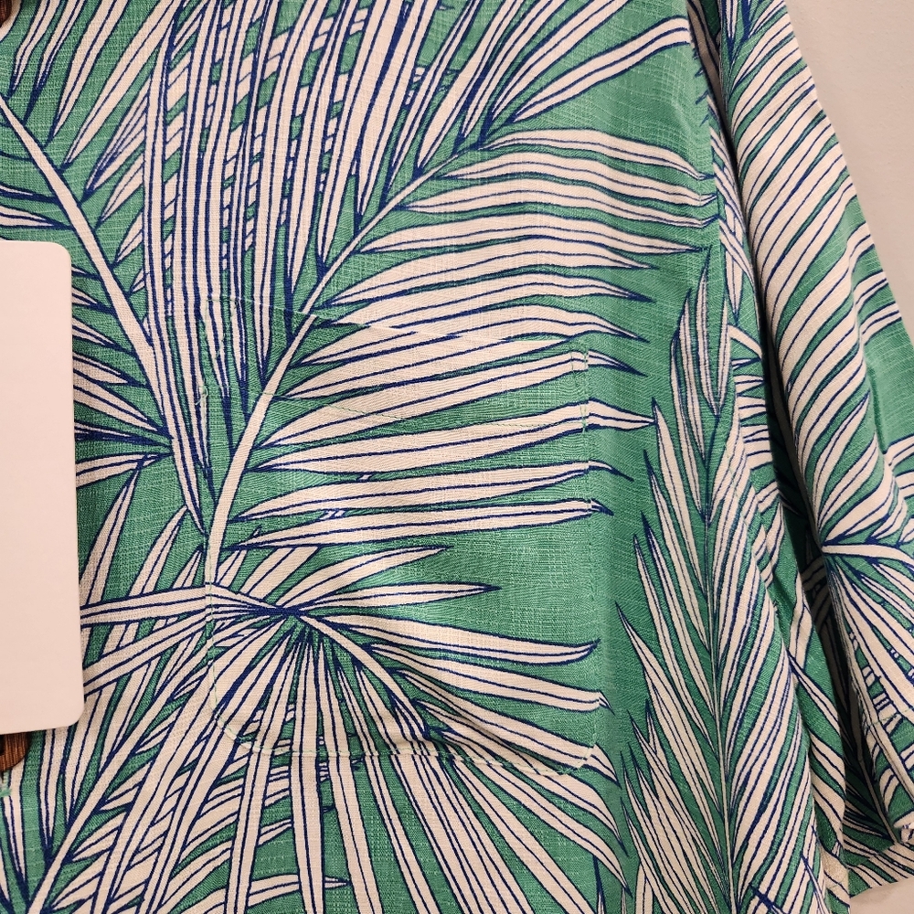 Caribbean NWT Tropical Button Up Collared Short Sleeve Tee Men's - Picture 3 of 9